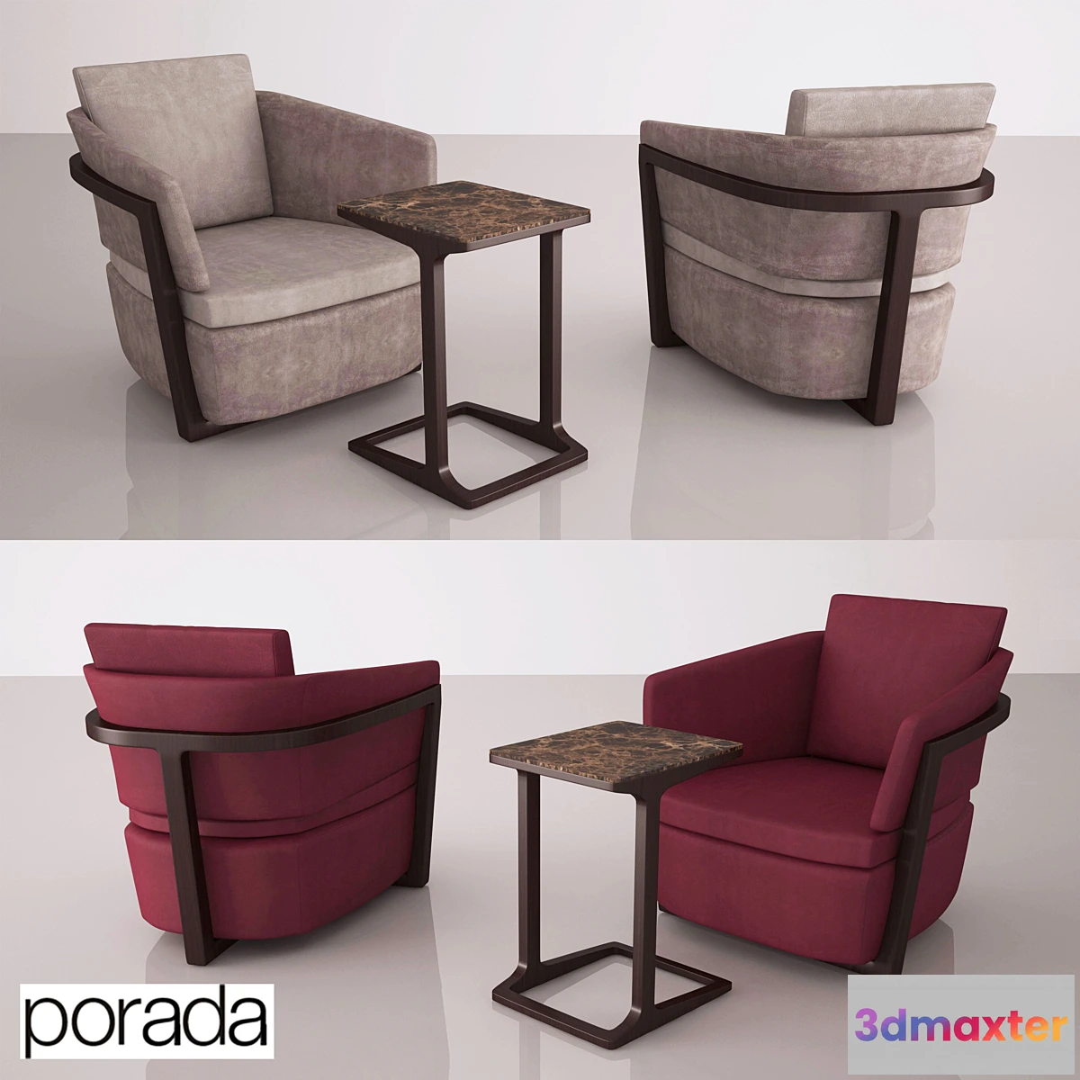 642855 - Porada Arena Poltrona Armchair and table Script 45