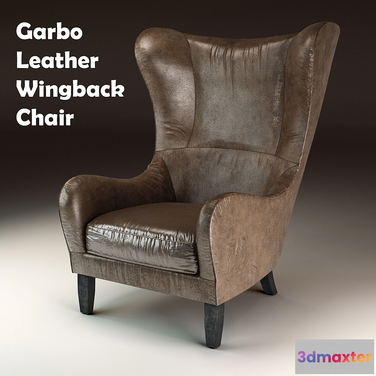 649765 - Garbo Leather Wingback Chair