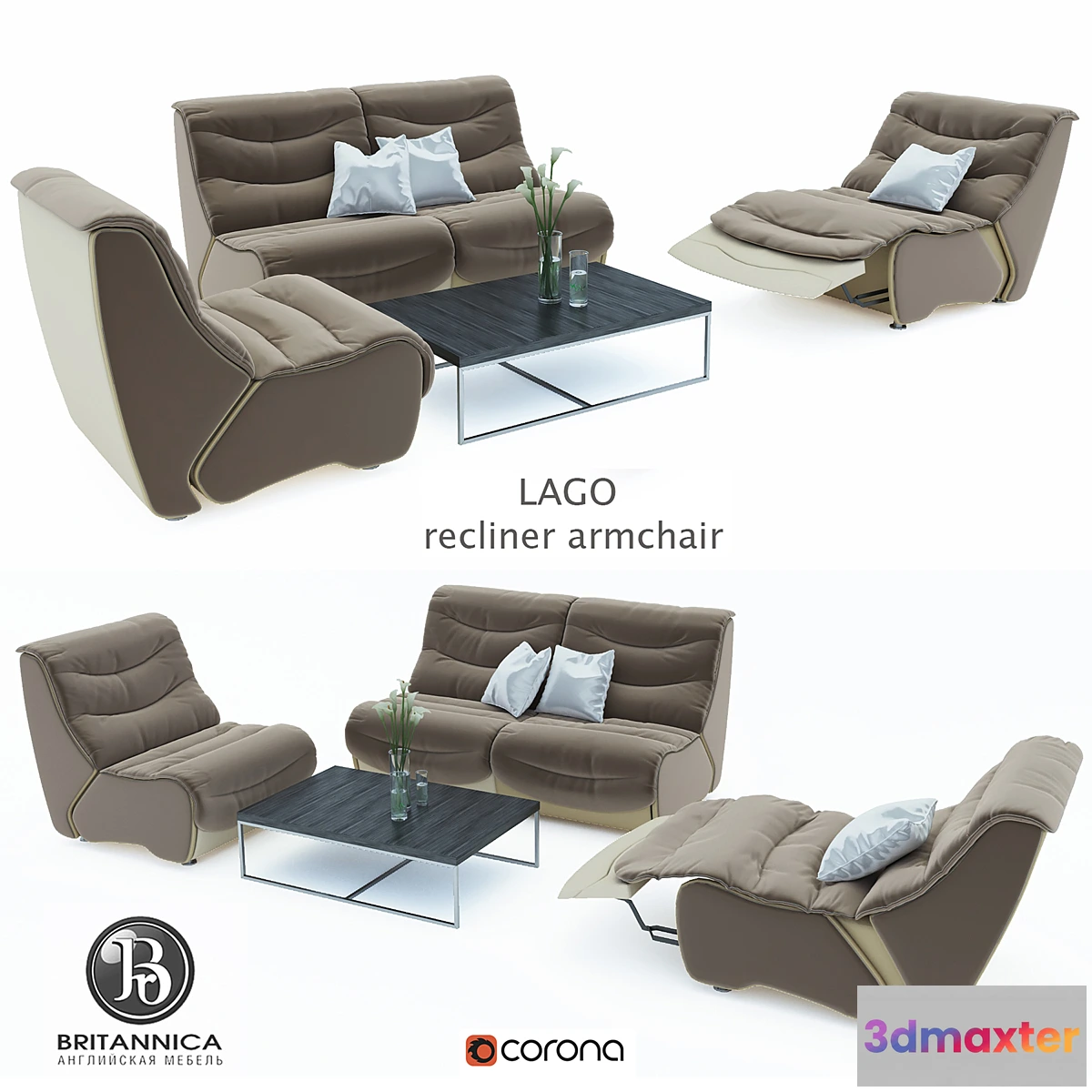 650775 - Armchair “Lago” Recliner Britannica