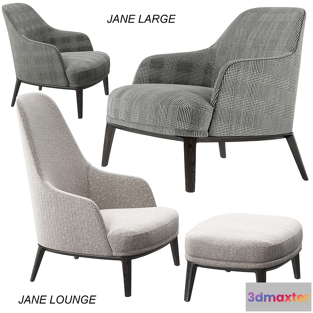 654865 - Poliform Jane Large Lounge armchairs set