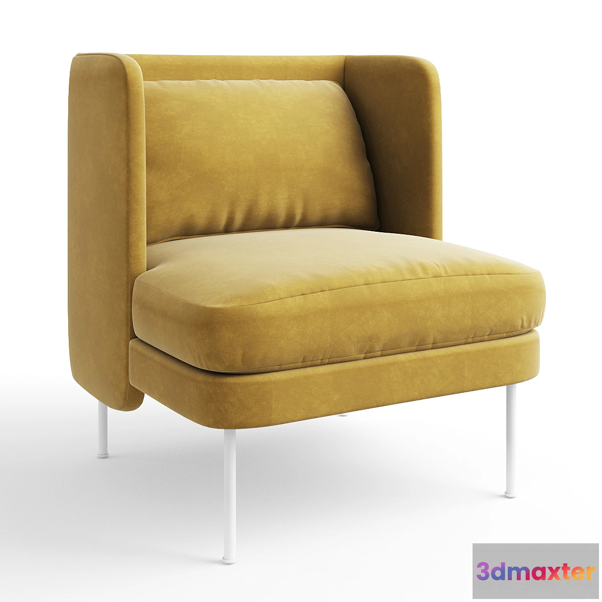 654887 - Bloke Velvet Lounge Chair