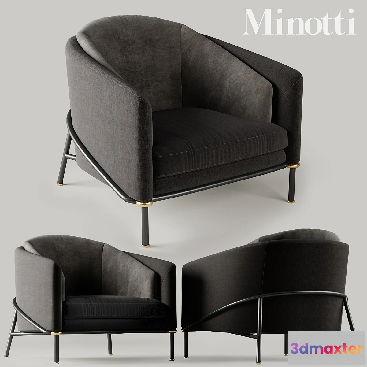 662777 - Minotti Fil noir Black