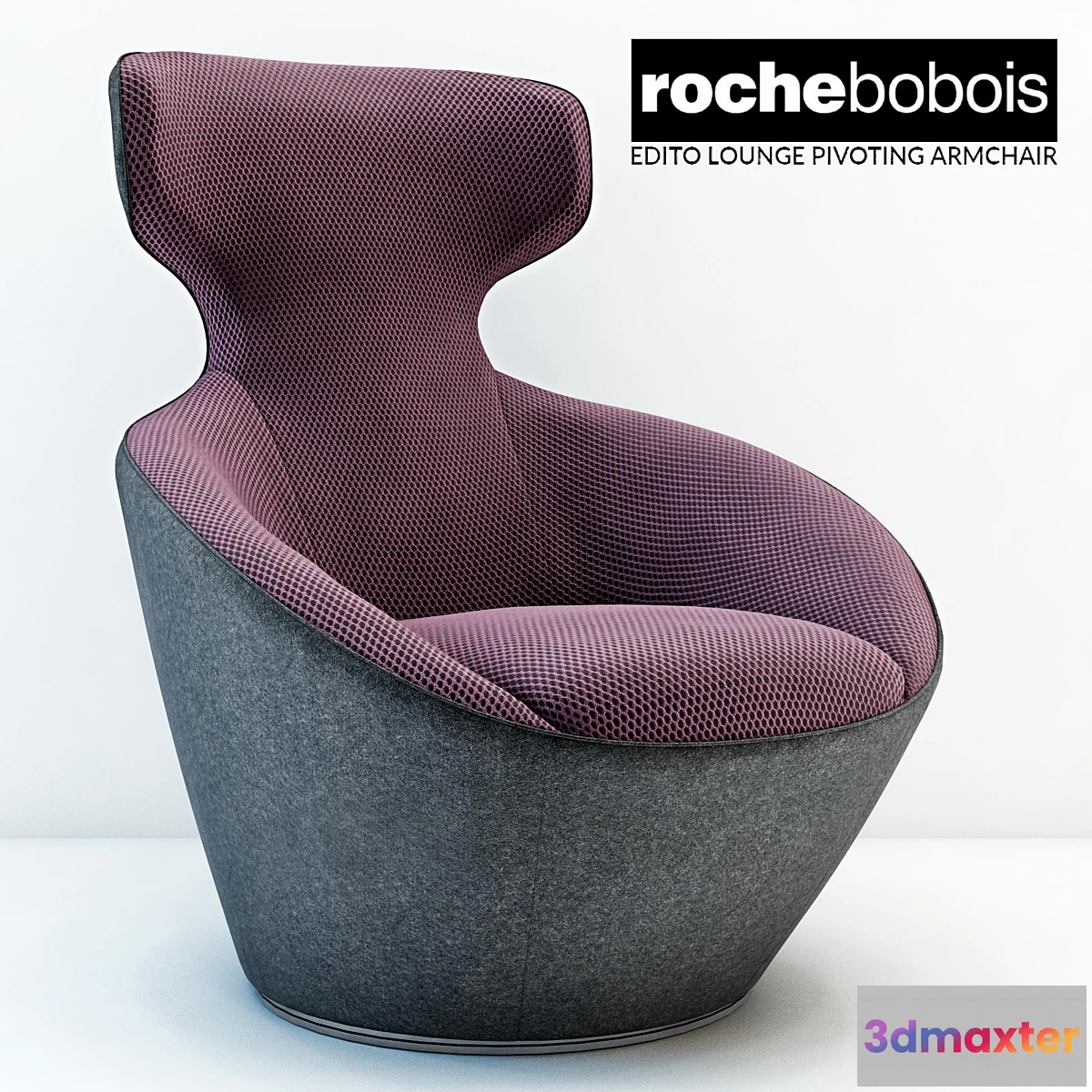 662841 - Roche bobois Edito lounge pivoting armchar