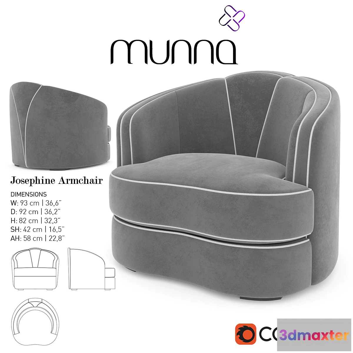 667163 - Josephine Armchair