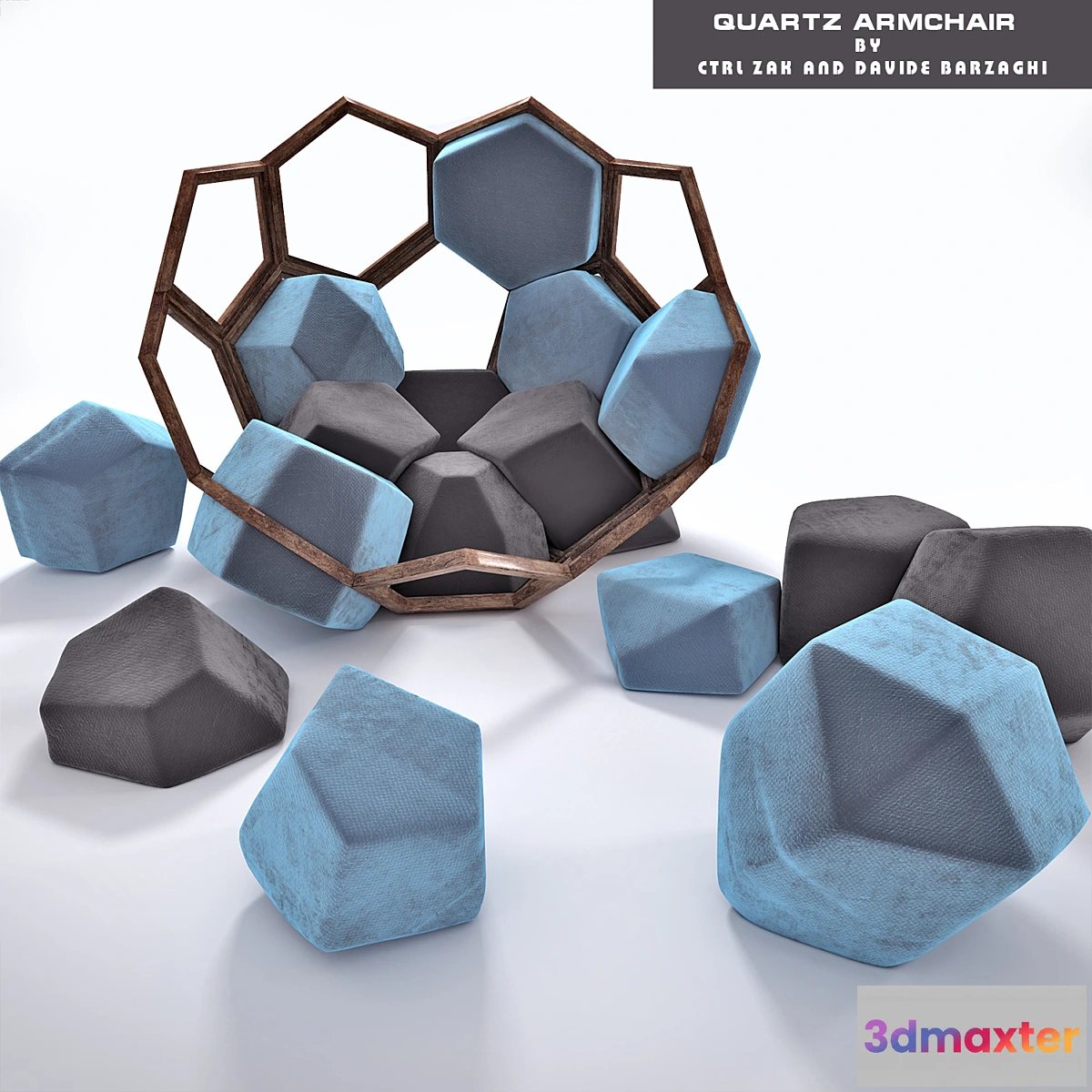 667177 - Crystal armchair Quartz