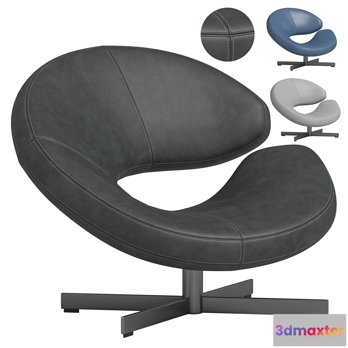 676557 - NUAGE 2 ARMCHAIR - LACQUERED BASE By Roche Bobois