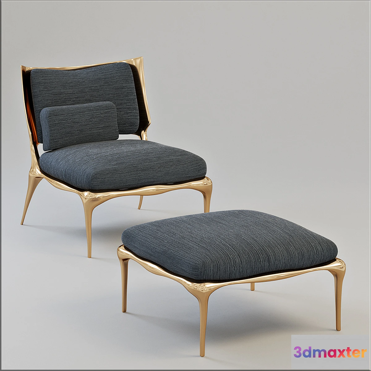 676649 - Chair for relaxation and ottoman