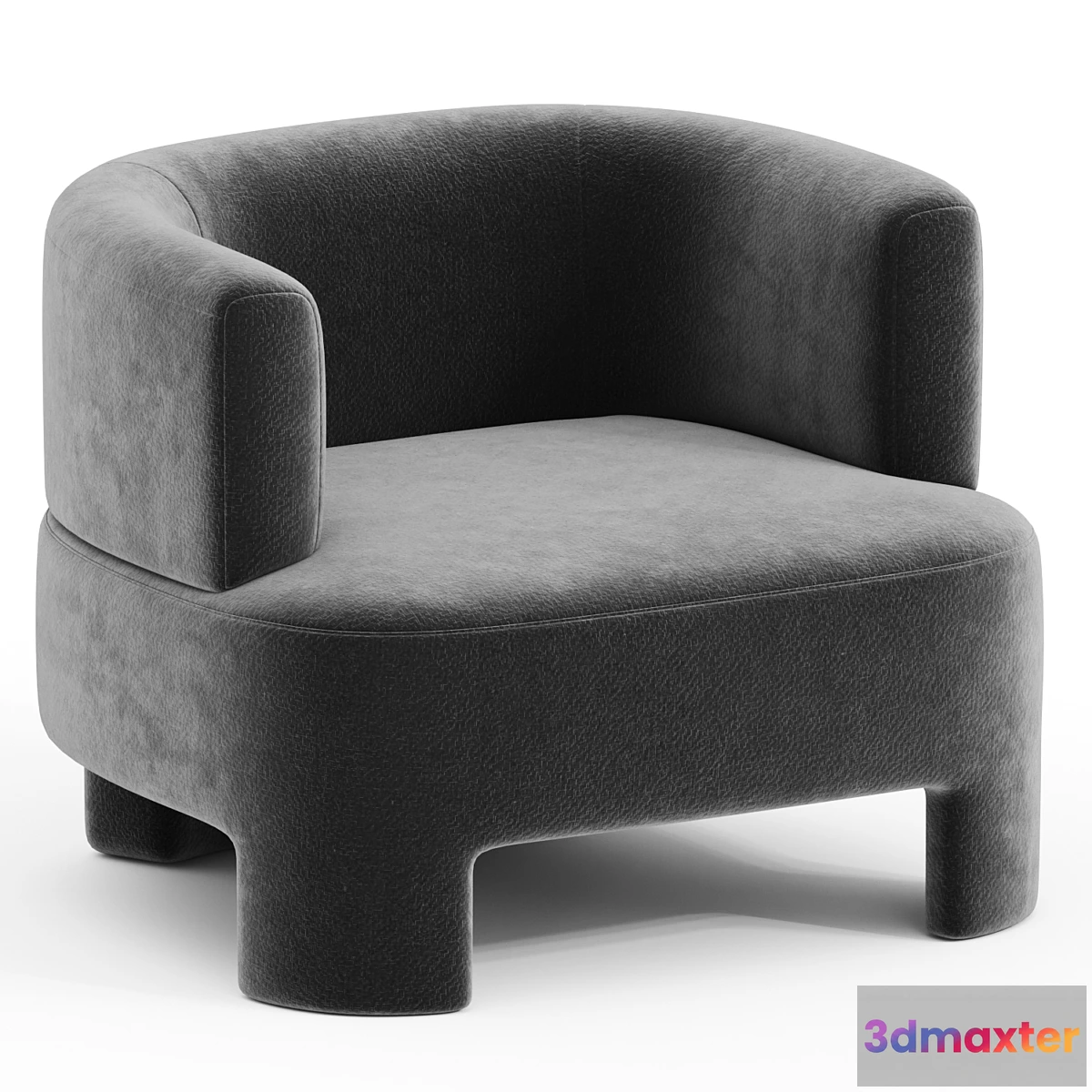689416 - Fauteuil velours Darrel