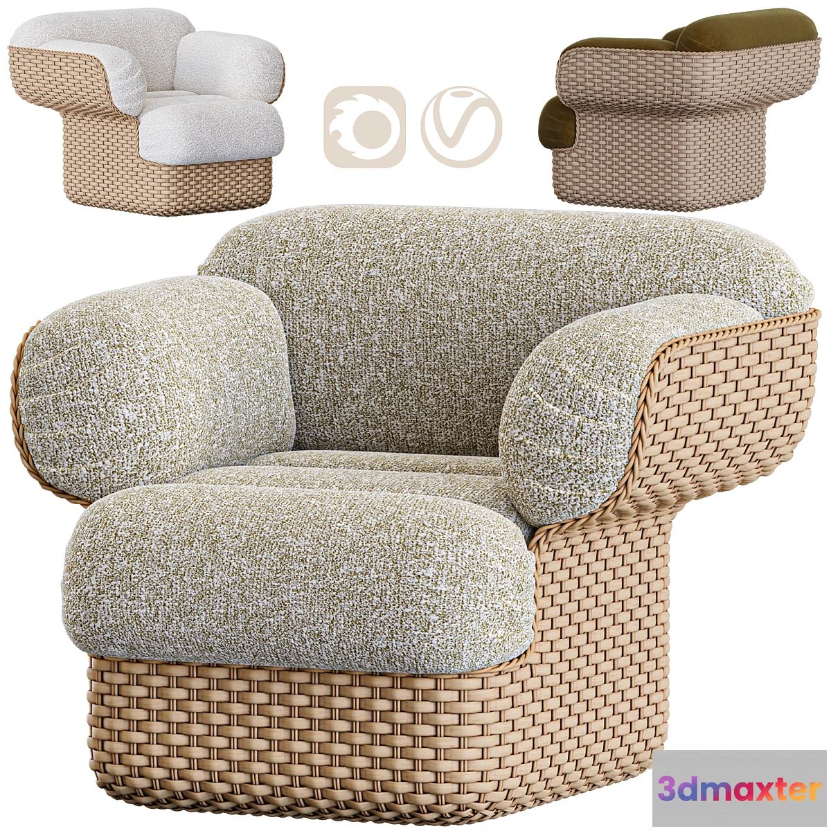 689448 - Basket Lounge Chair Gubi