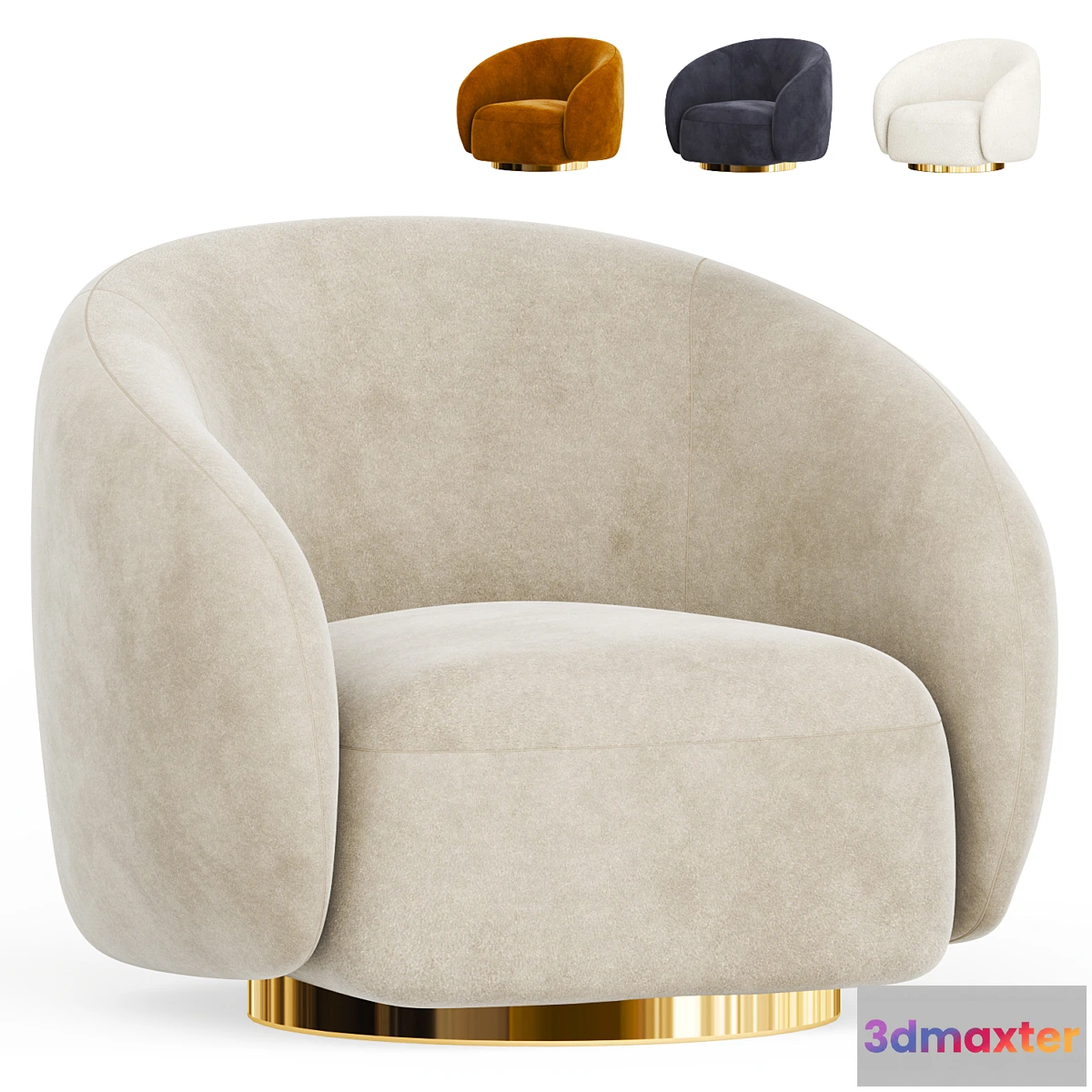 689528 - SWIVEL ARMCHAIR by EICHHOLTZ