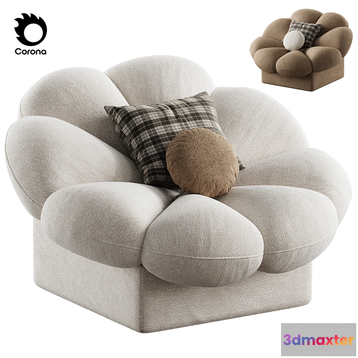 689786 - flower shape armchair