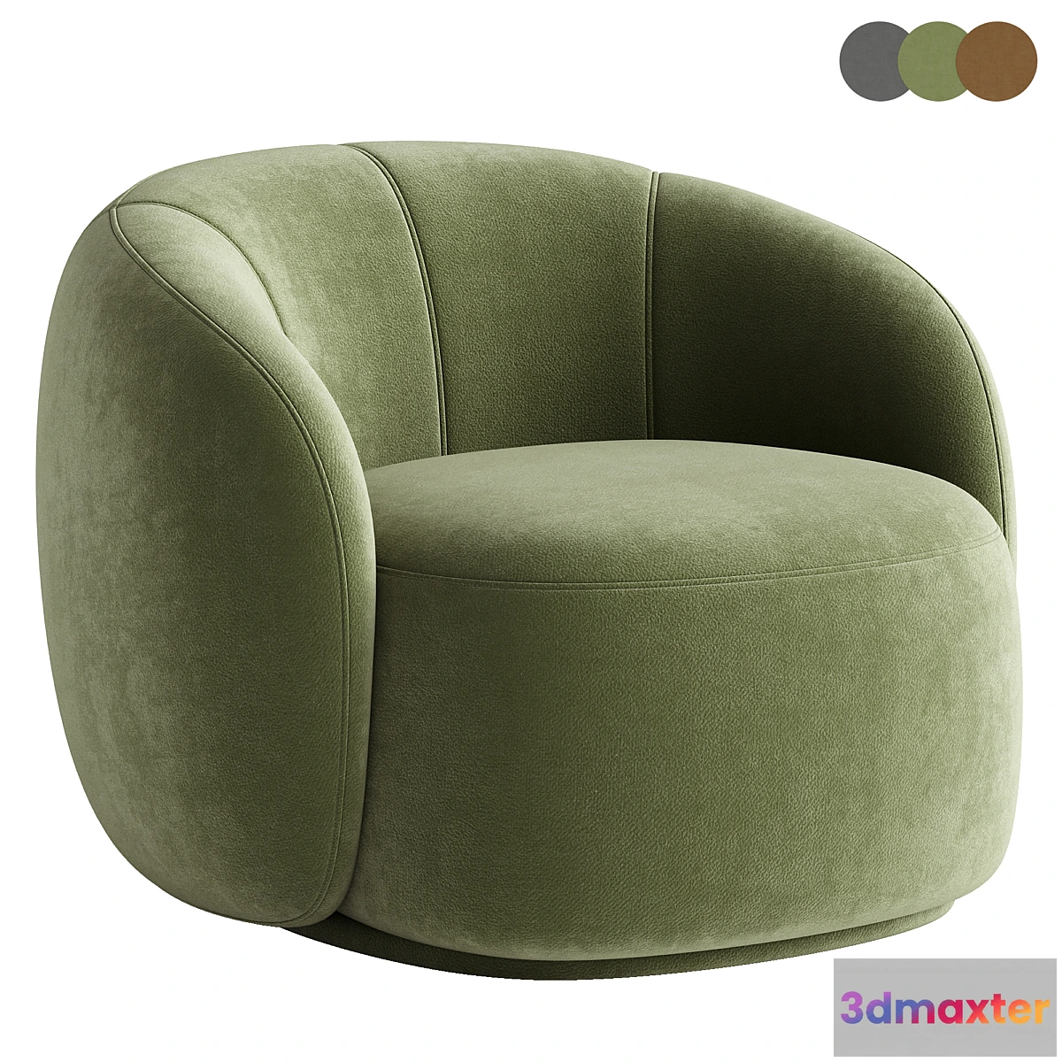 689868 - Curved Lounge Chair - Merlot