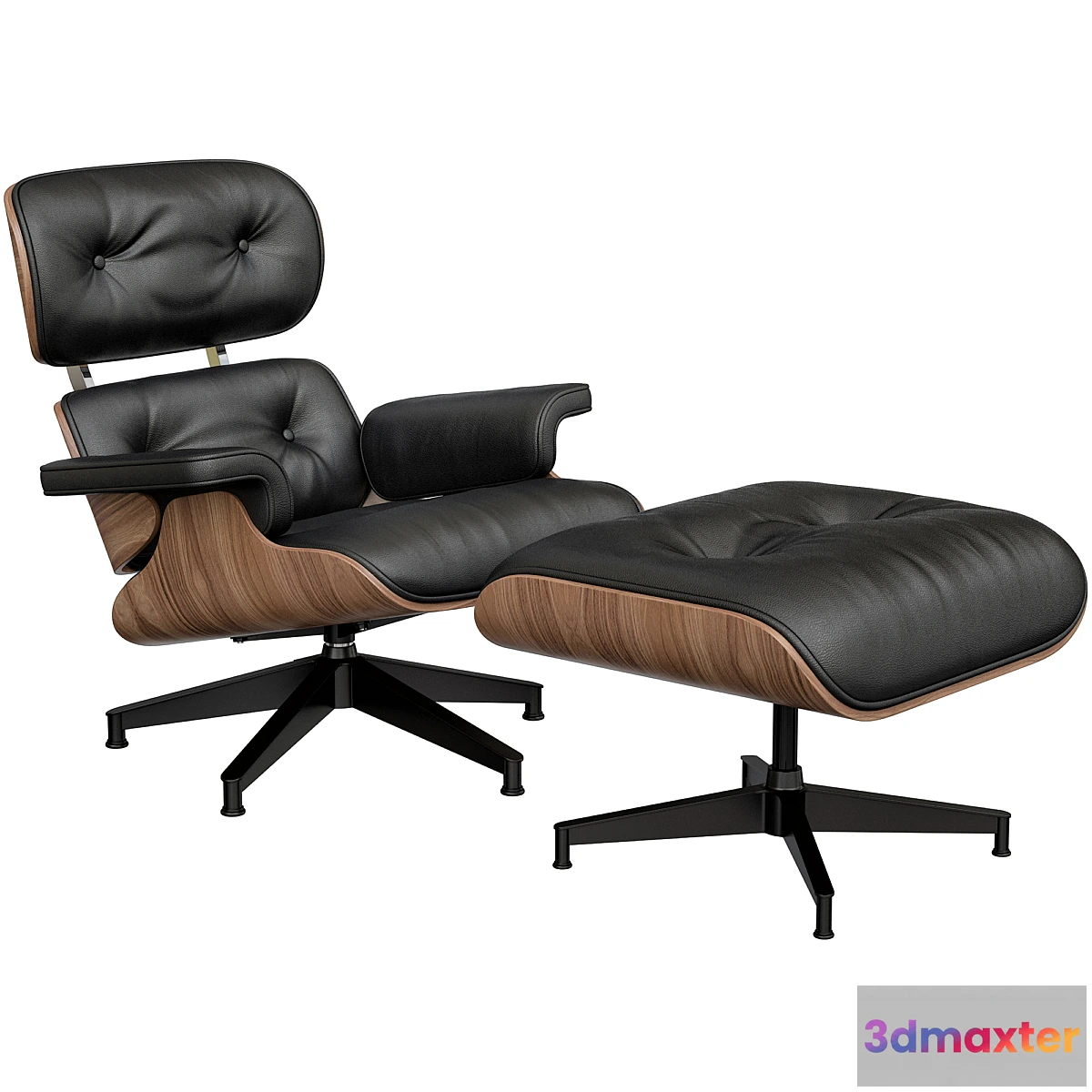 690374 - Eames Style Lounge Chair & Ottoman