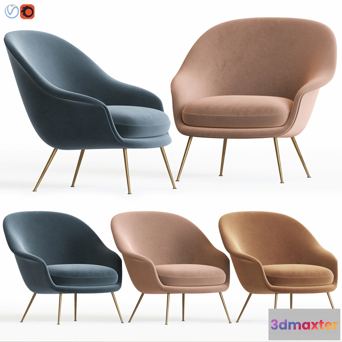 733499 - Bat Lounge Chair By Gubi - No.2