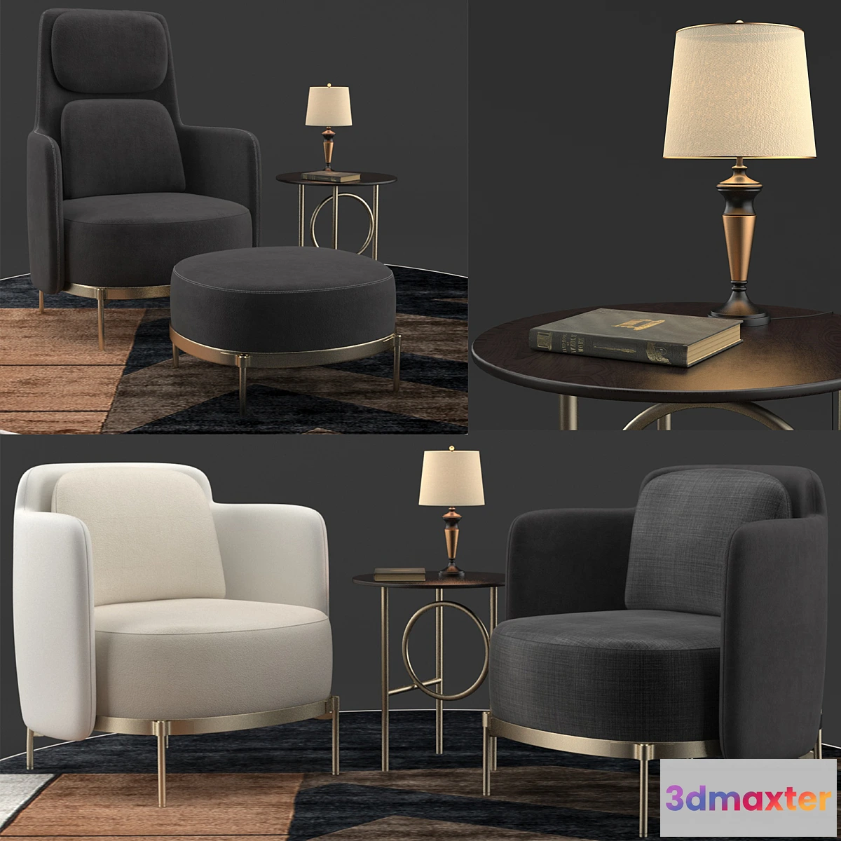 734161 - Minotti tape dark set - No.3