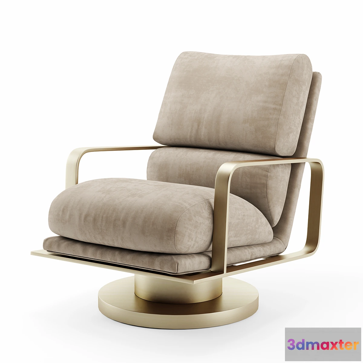 756935 - Leather Rocking Swivel Chair Restoration Hardware - No.2