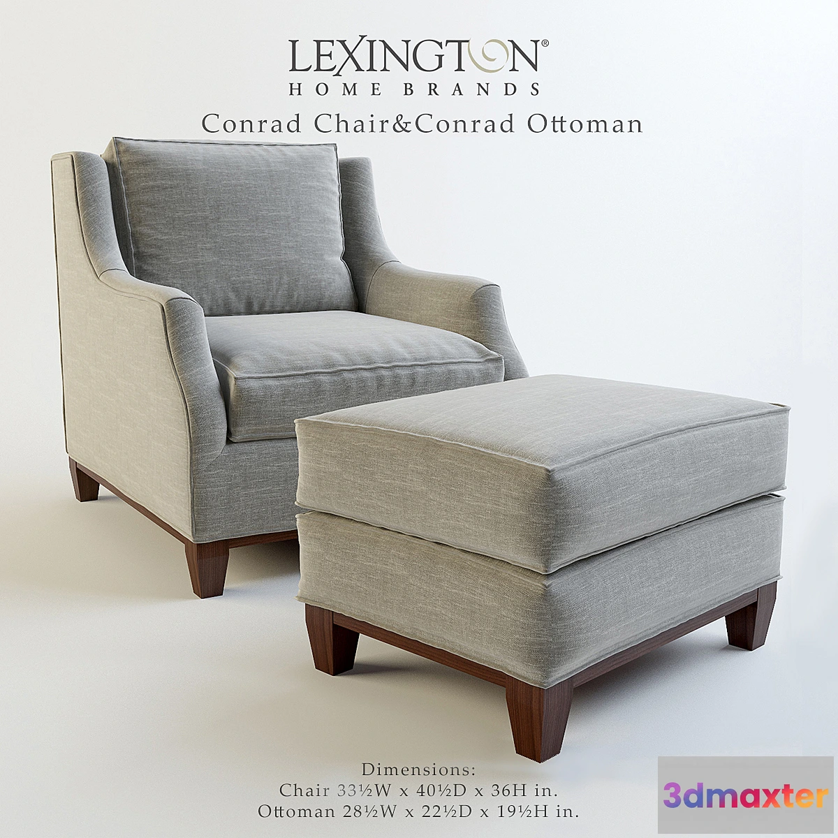 795278 - Lexington_Conrad Chair & Conrad Ottoman - No.2