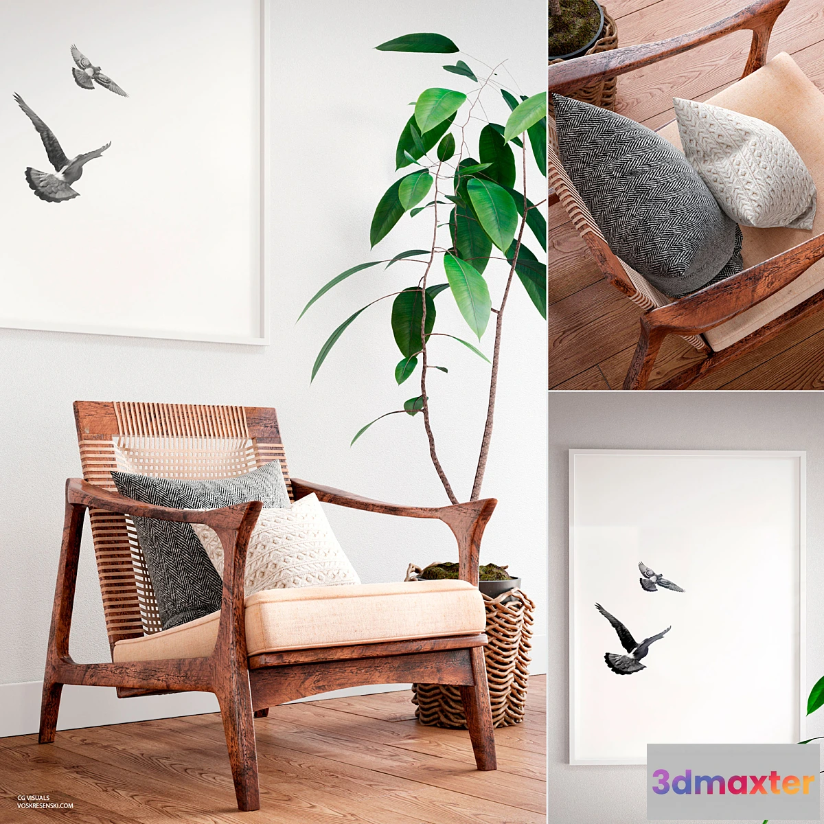 797110 - Canoe Lounge Chair. Scandinavian set. - No.3