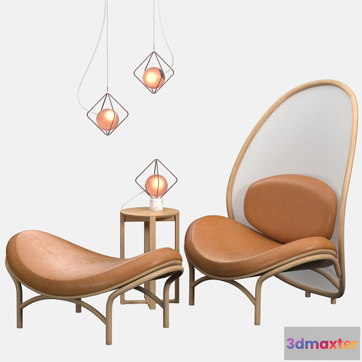 817610 - Lounge chair leather chips