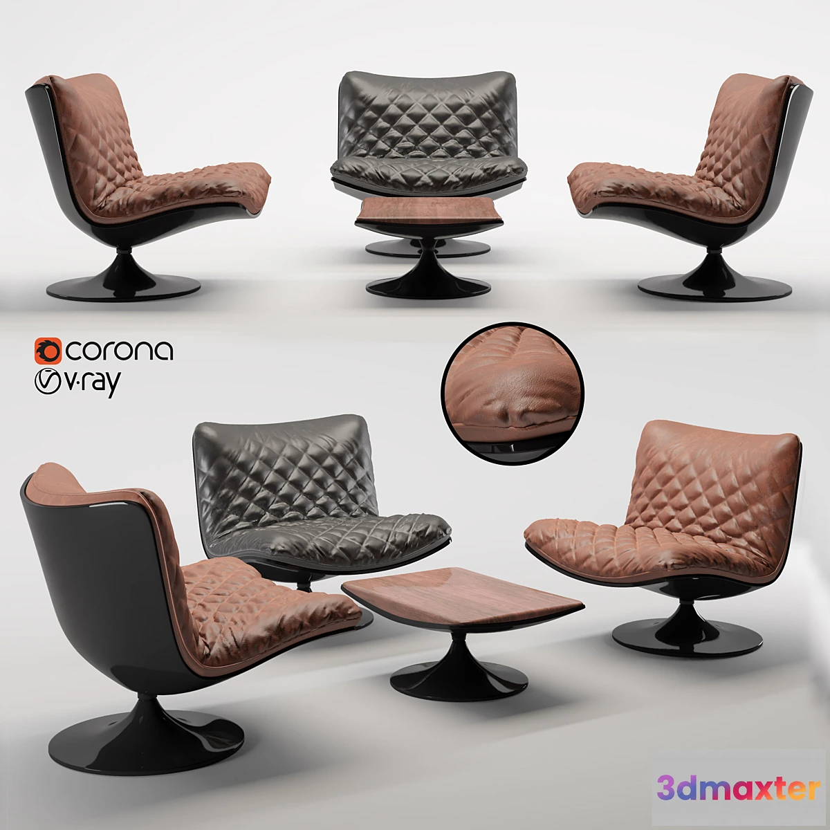 830132 - Leather armcharir - No.3