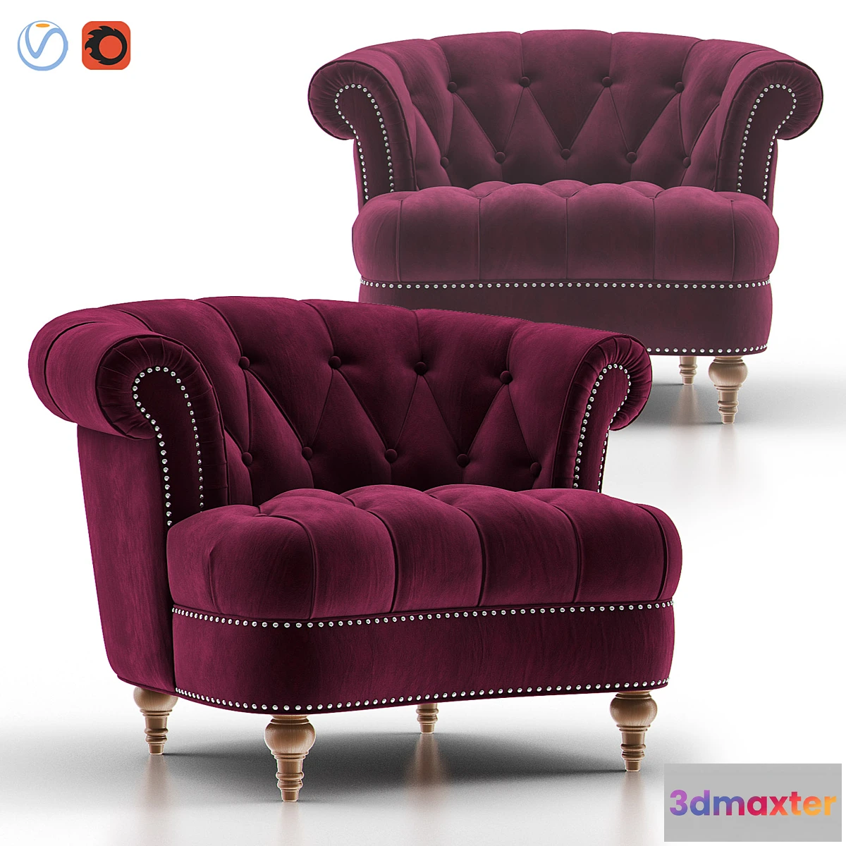 851437 - LA ROSA TUFTED Accent Armchair - No.3
