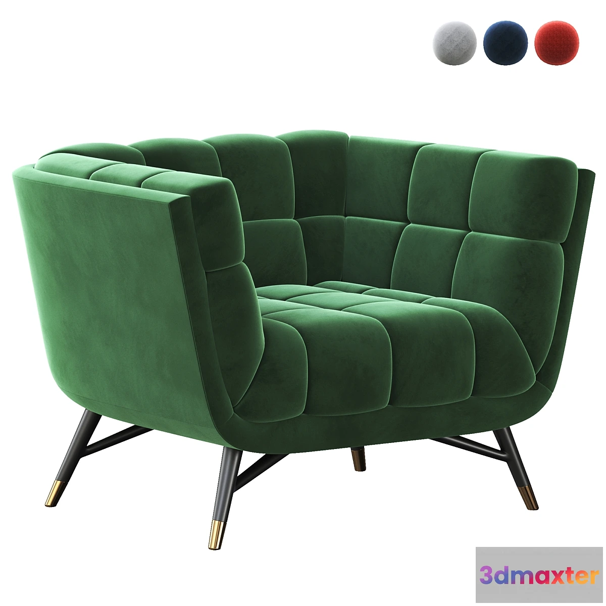 858719 - Adept Performance Velvet Armchair - No.4