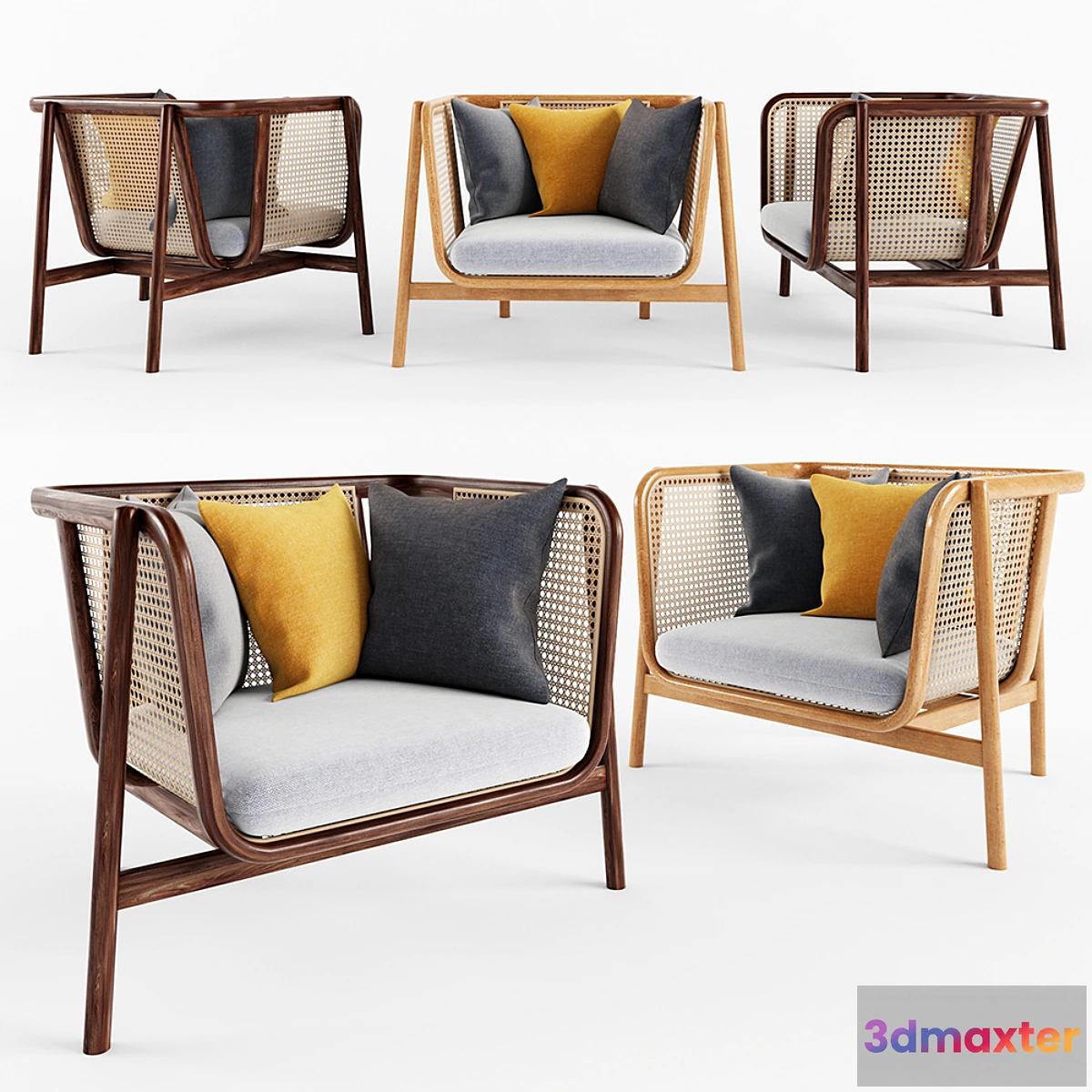 870973 - Cane sofa one seat - No.5