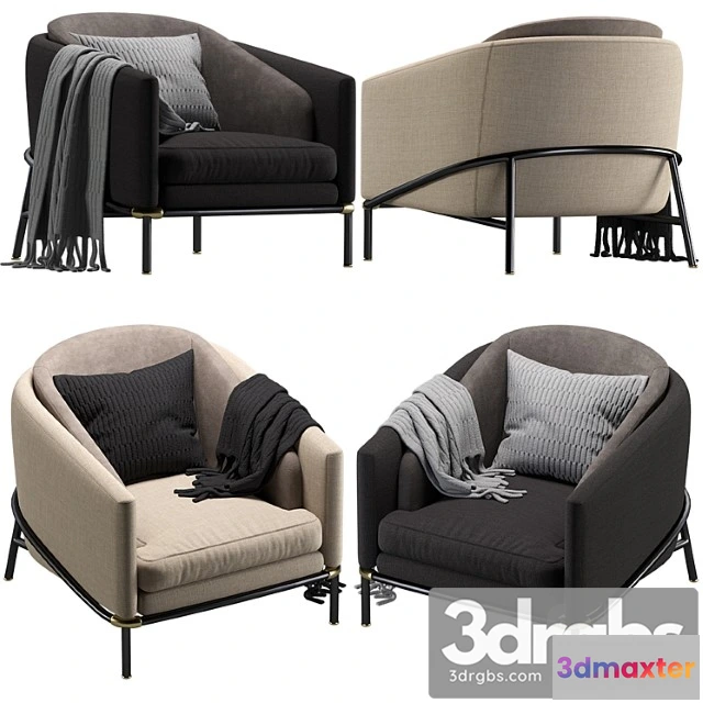 932950 - Armchair Minotti Fil noir