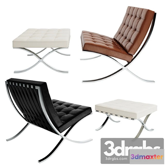 933480 - Barcelona Chair + stool