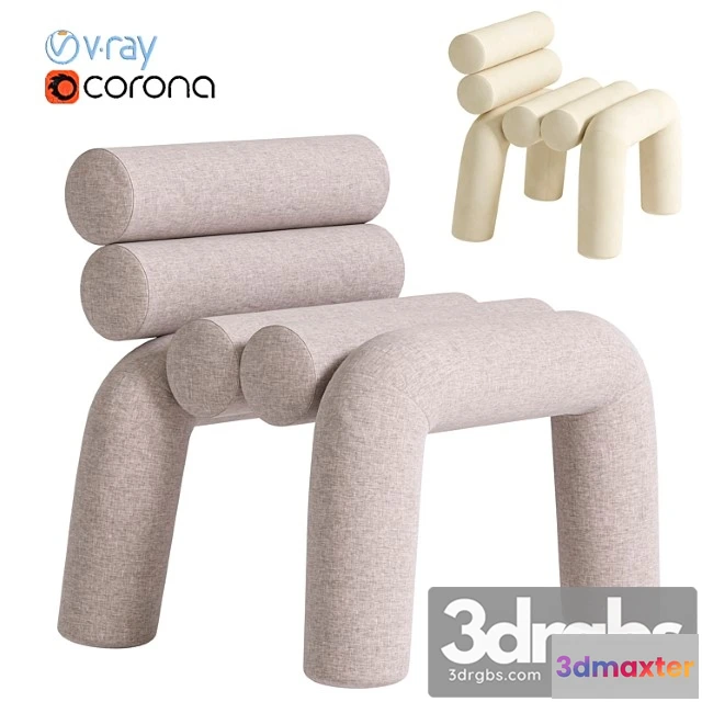 933604 - Beige Velvet Accent Chair 3