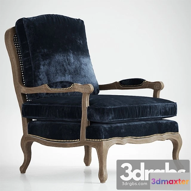 933854 - Boutique Accent Chair In Cut Blue Pile 2