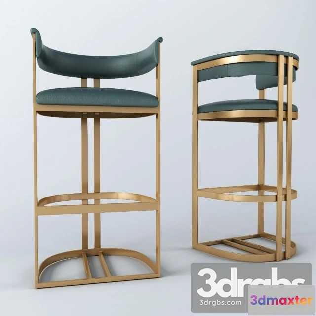 934004 - Calvin Bar Chair In Antique Brass