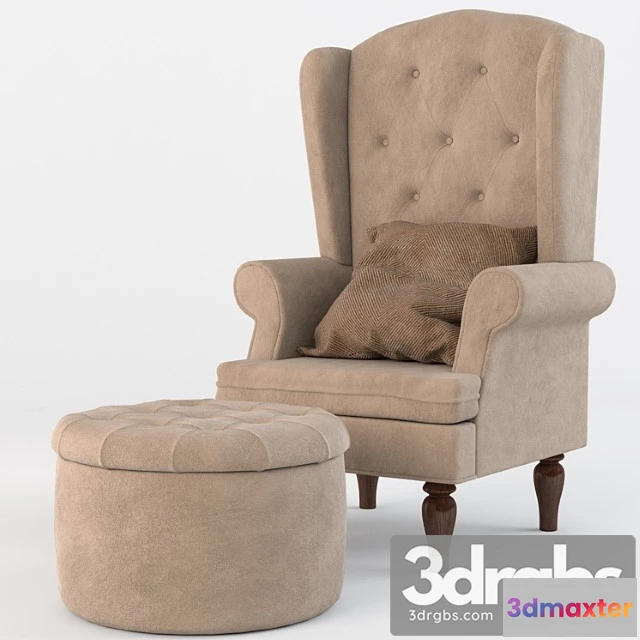 934220 - Chair and ottoman