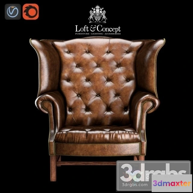 934392 - Chesterfield High Back Wing Chair