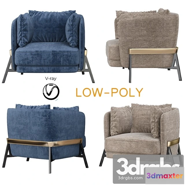 934658 - Cradle armchair arflex (low poly)