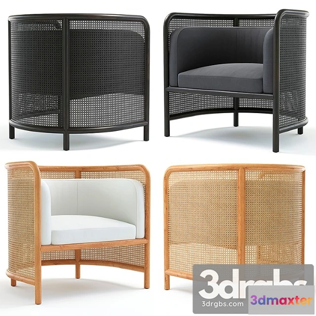 934662 - Crate & barrel fields cane back accent chair