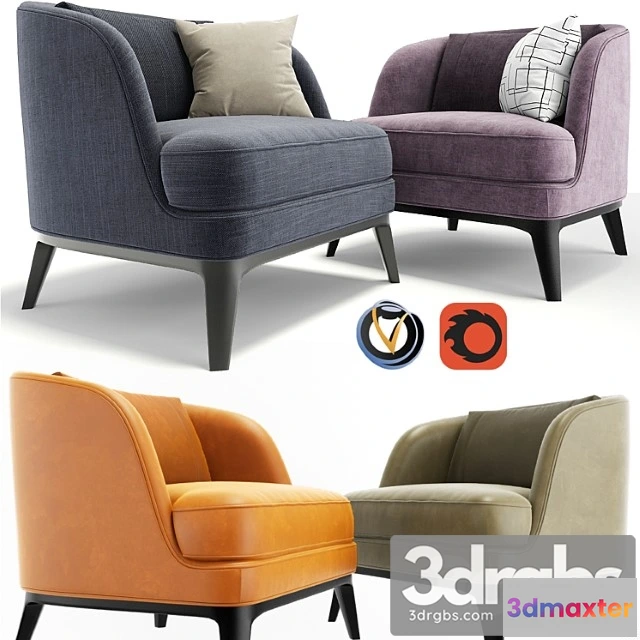 934674 - Crate and barrel seychelles wood trim chair_1