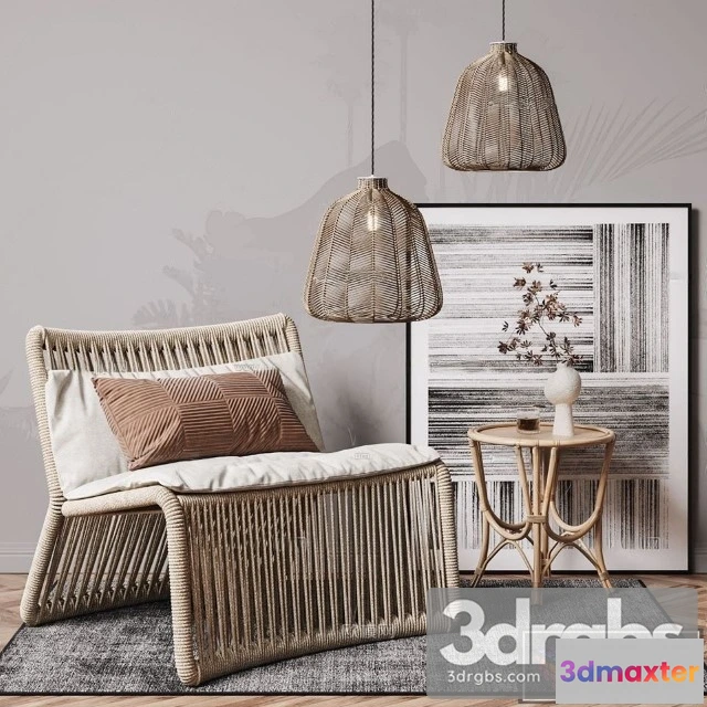 935312 - Emilio Rattan Outdoor Accent Armchair