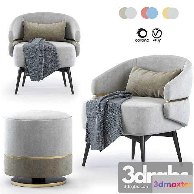 935642 - Frato cairo Armchair Parma Stool