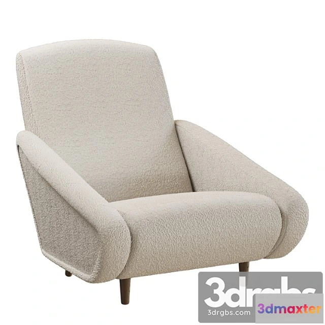 935764 - Gio Ponti 807 Style Pair Of Armchairs In Wool