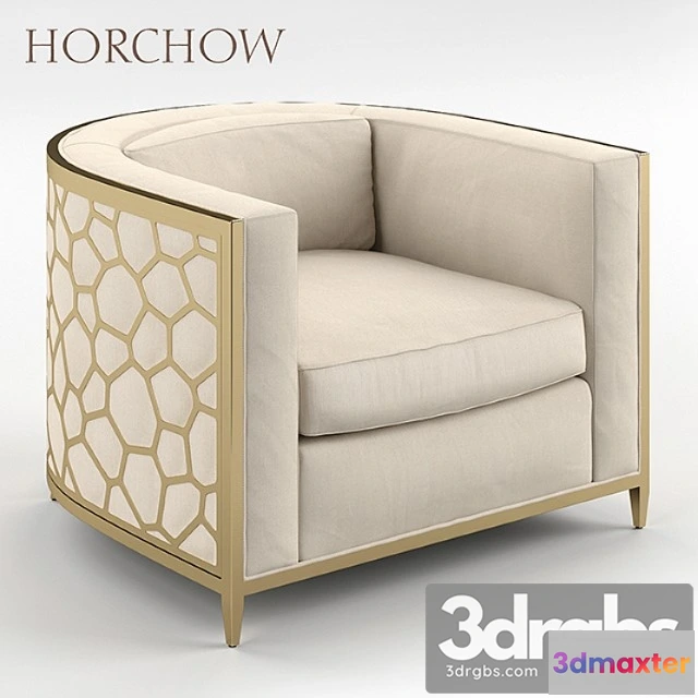 935862 - Golden Curved Chair Horchow