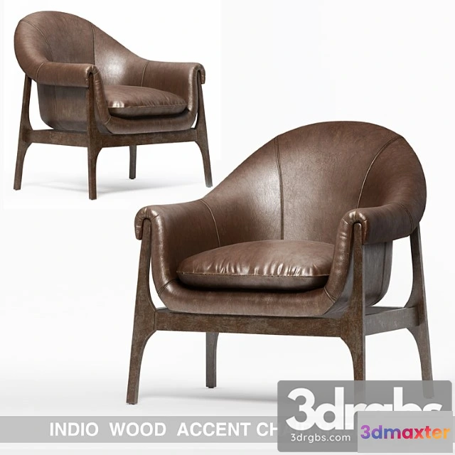 936196 - Indio Wood Accent Chair In Haze