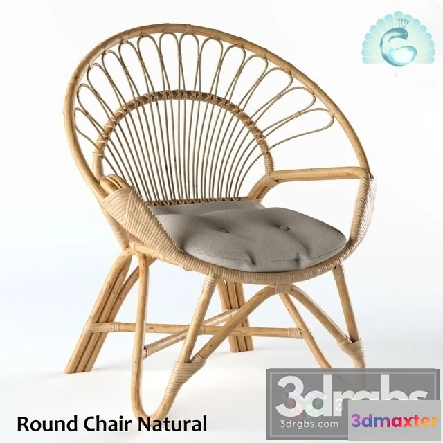 936526 - Kouboo Armchair Round Rattan Loop Armhair