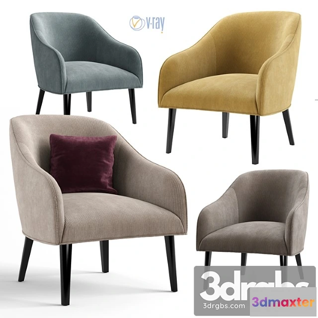 936576 - La forma. lobby bobly corduroy armchair.