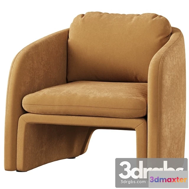 936880 - Low Chair Upholstered In Suede Warren