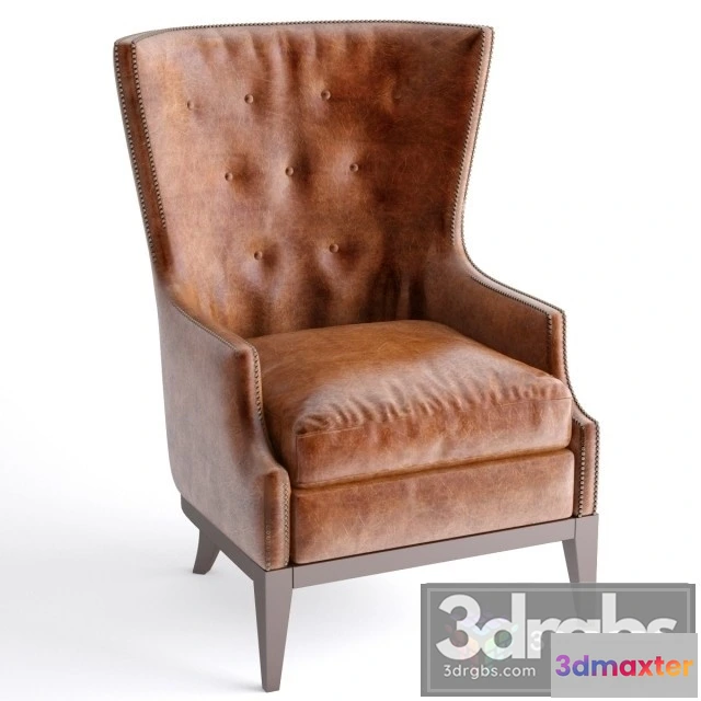 937792 - Oak Leather Armchair