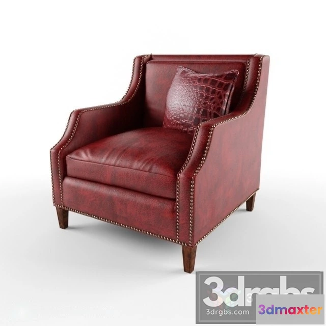 938766 - Rustic Red Leather Armchair
