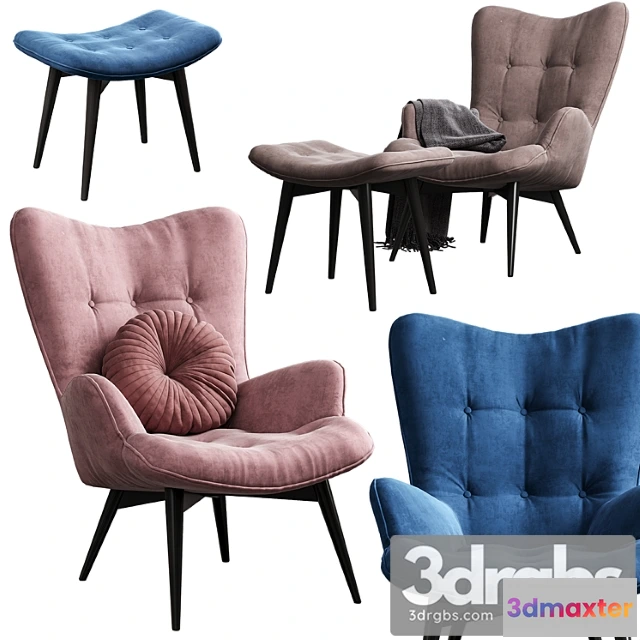 939628 - vicky (chair with pouf)