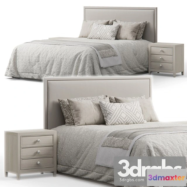 1026536 - Bassett furniture manhattan rectangular headboard bed