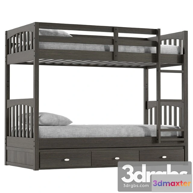 1027074 - Giancola 3 drawer solid wood standard bunk bed
